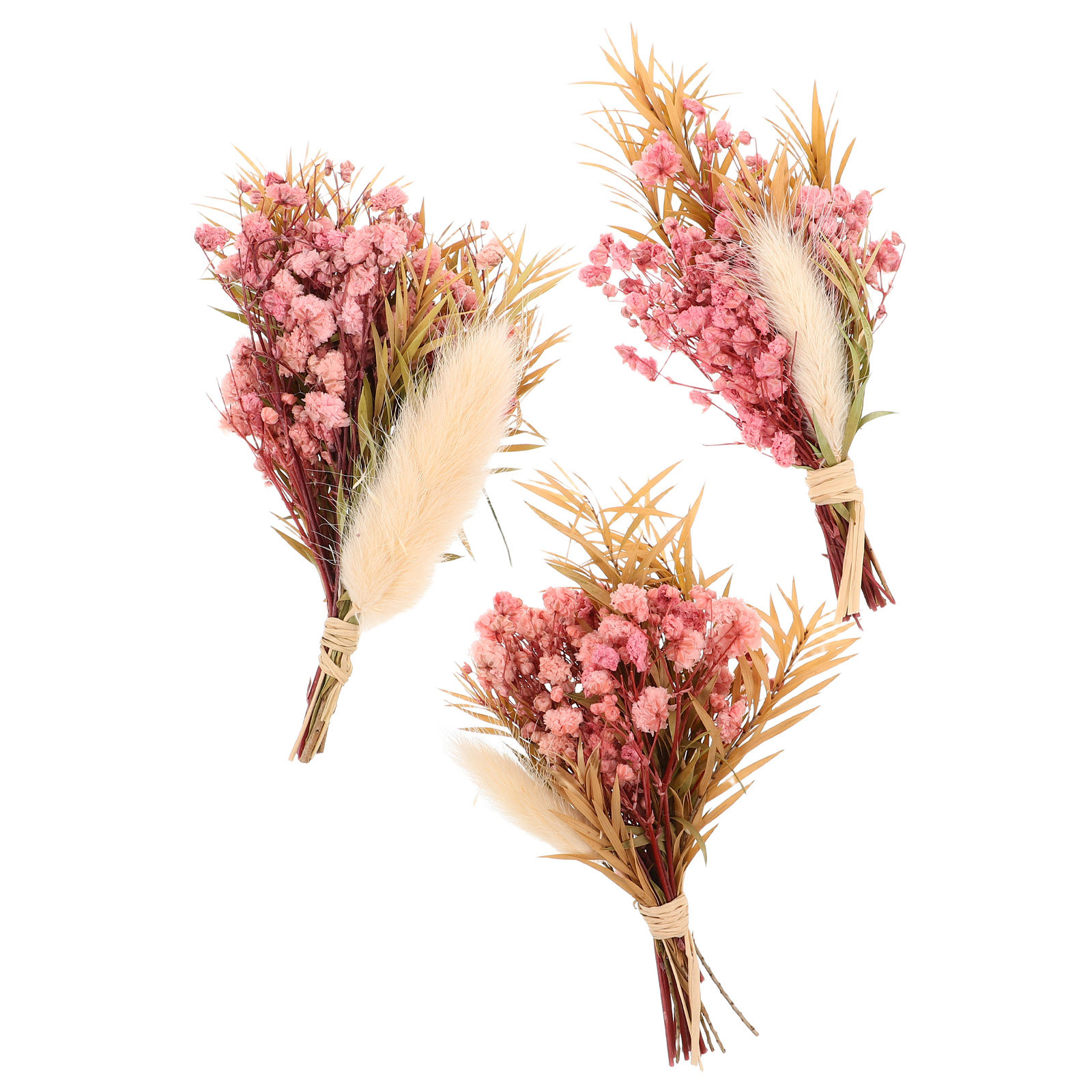 Dried Flower Bulk - Lot de 3 mini-bouquets de fleurs