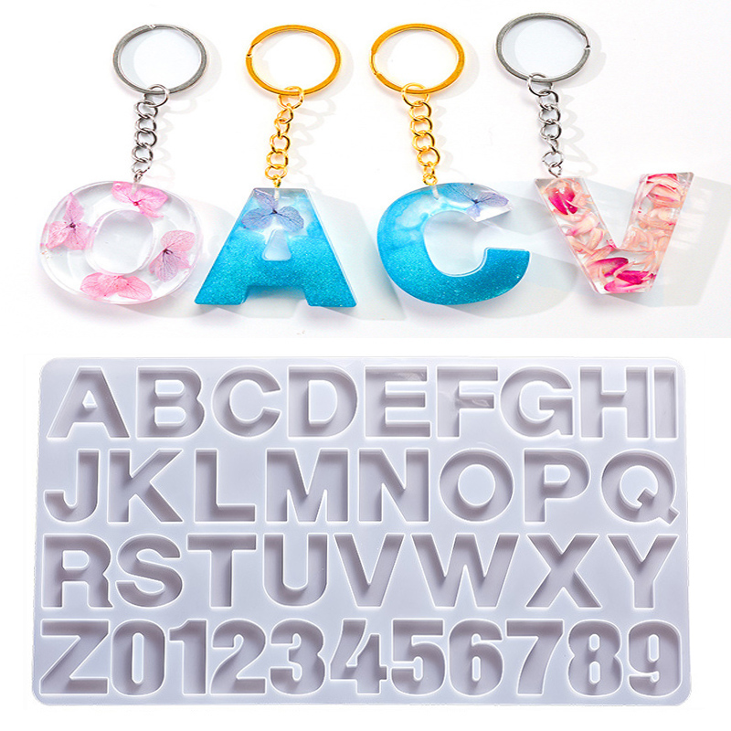 Serving Tray Mold - Alphabet résine époxy Silicone moule bricolage