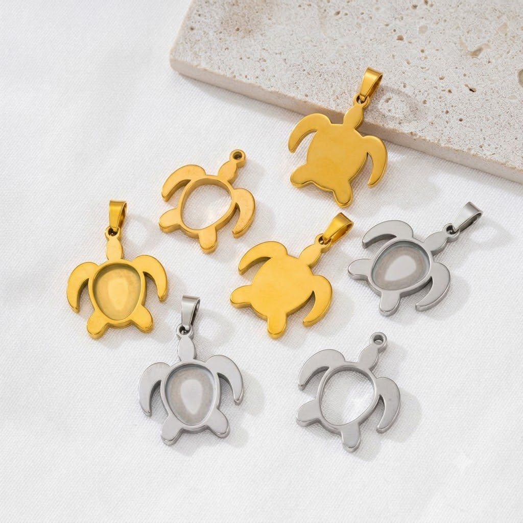 Bezels Set Pendant - 5 pièces/lot de bases de cabochons