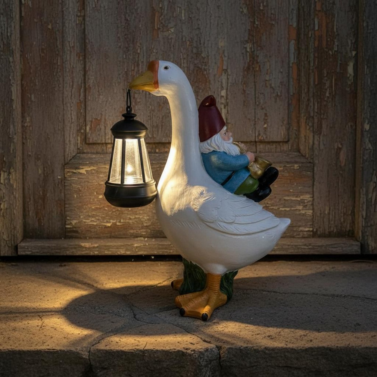 Resin Crafts - Statue de gnome monté sur une