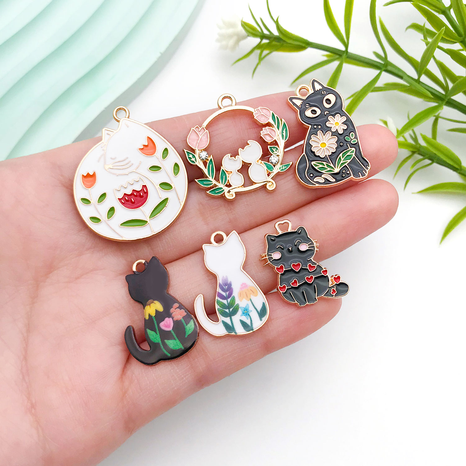 Ensemble de breloques de chat  - Resin Craft Material avis et prix